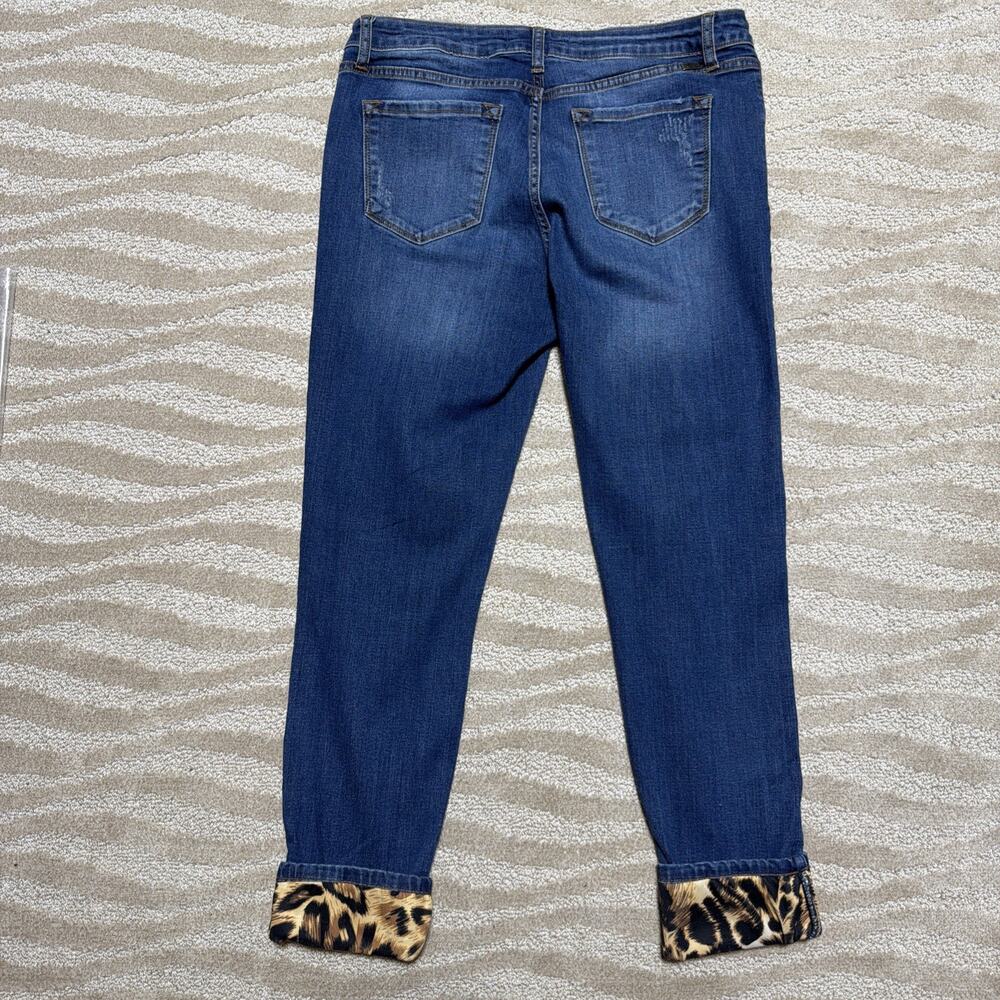 Kancan Jeans Women's Vienna Leopard Skinny Ankle Cut 31709 Size 13/30 - Picture 2 of 8